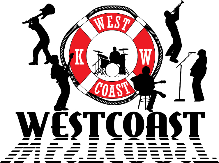 Westcoast poster zwart wit rood